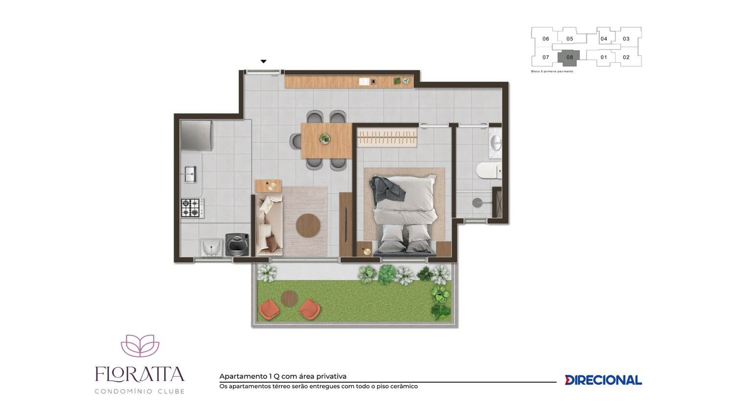 Floratta Condomínio Clube -  1, 2 e 3 Qtos -  28,07 m² | 67,40 m²