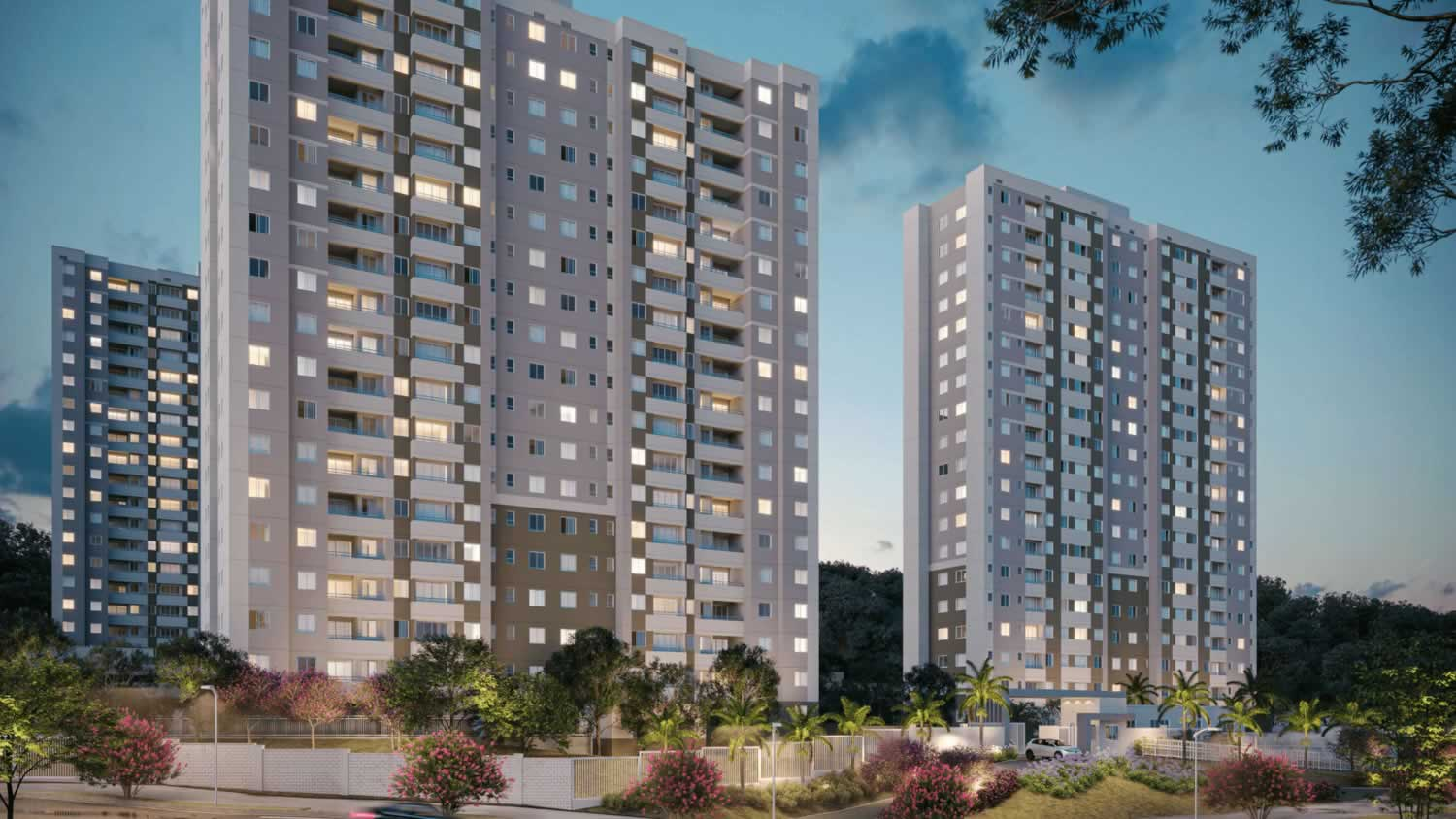 Floratta Condomínio Clube -  1, 2 e 3 Qtos -  28,07 m² | 67,40 m²